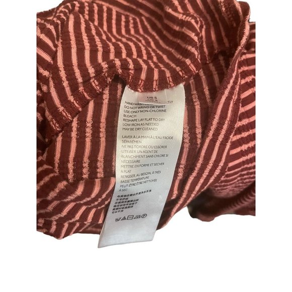 Small Anthropologie Striped V-Neck 3/4 Sleeve Womens Top - Picture 8 of 9